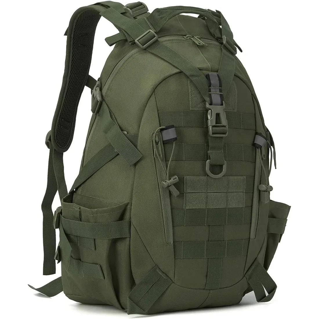 Tactical Backpack with Reflective Strips and 20-35L Storage