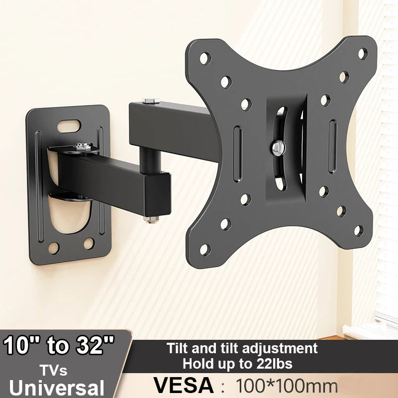 Zgibni stenski nosilec za zaslone velikosti 10–32 palcev