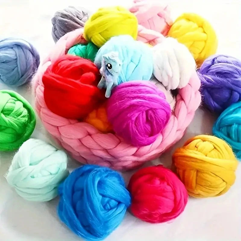 Wool Roving for Felting and Spinning, 100 g