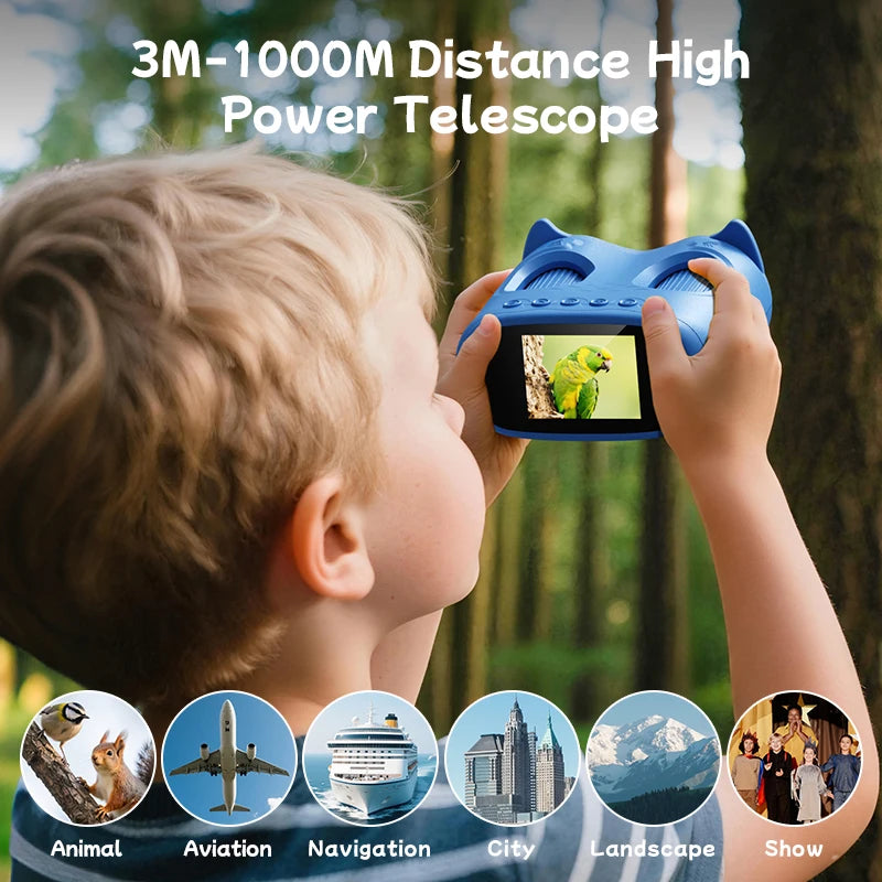 Mikroskop i teleskop 2 u 1 dječje optičke edukativne igračke 2MP HD kamera mikroskop 1000x povećanje božićni pokloni