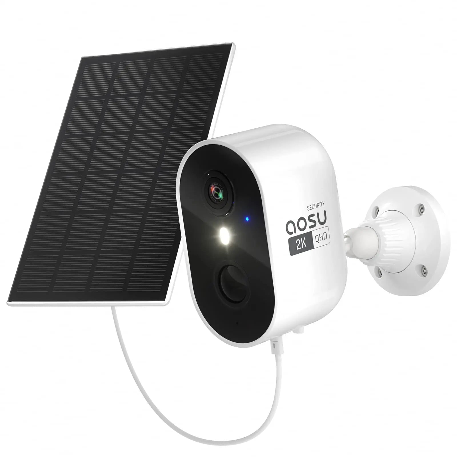AOSU Solar Outdoor Security Camera, 3MP Color Night Vision