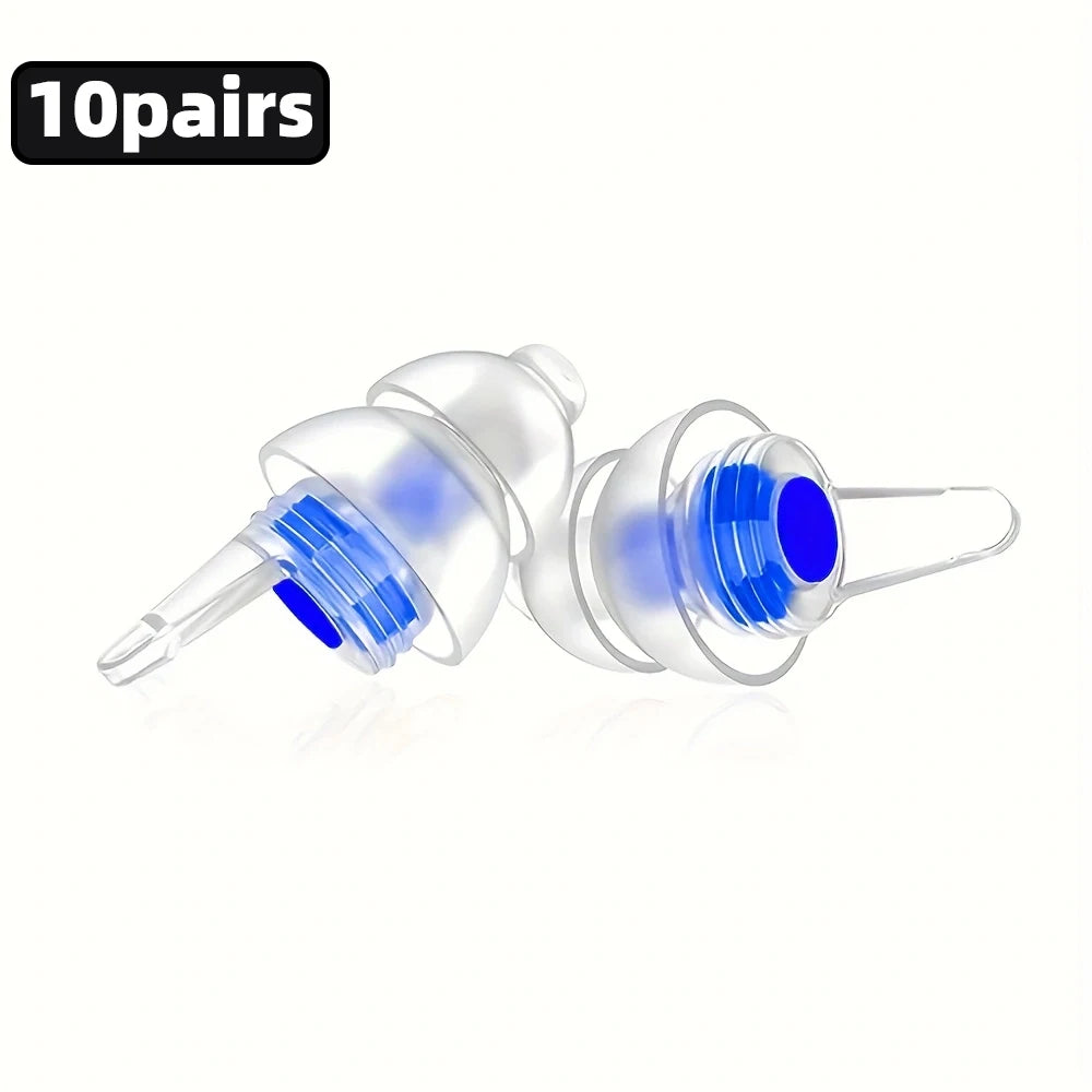 HUAK High Fidelity Silicone Ear Plugs for Noise Cancelling Washable Reusable Musicians Motorcycles Sleeping Work, Study, Swim