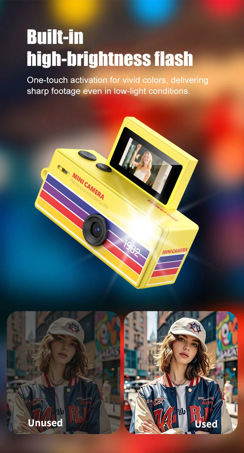 Digital Mini Camera with 180° Flip Screen