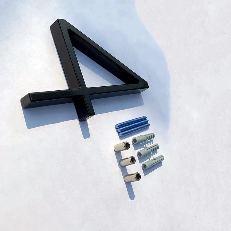 125mm Black Outdoor House Number Sign