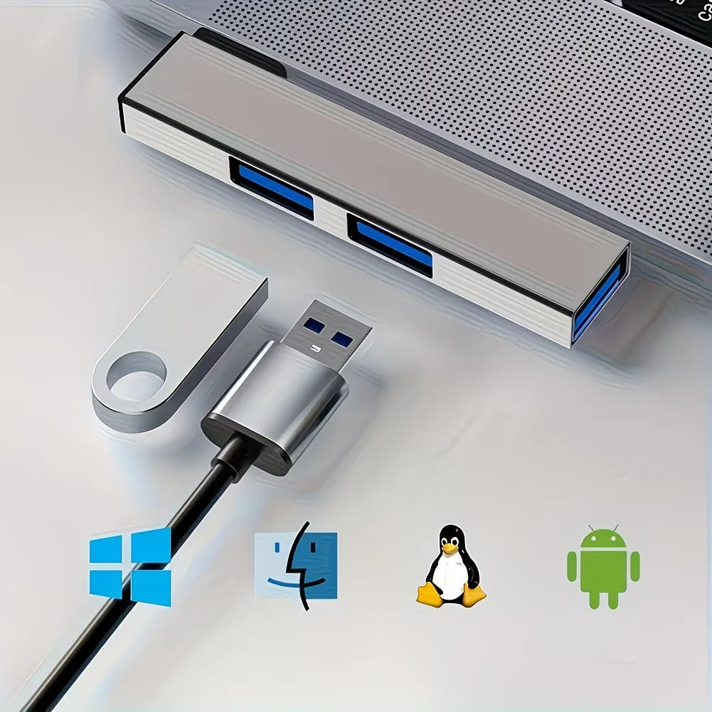 Juego de 5 adaptadores USB versátiles, convierte USB C a USB A, con concentrador USB 3.0 para carga rápida y función OTG