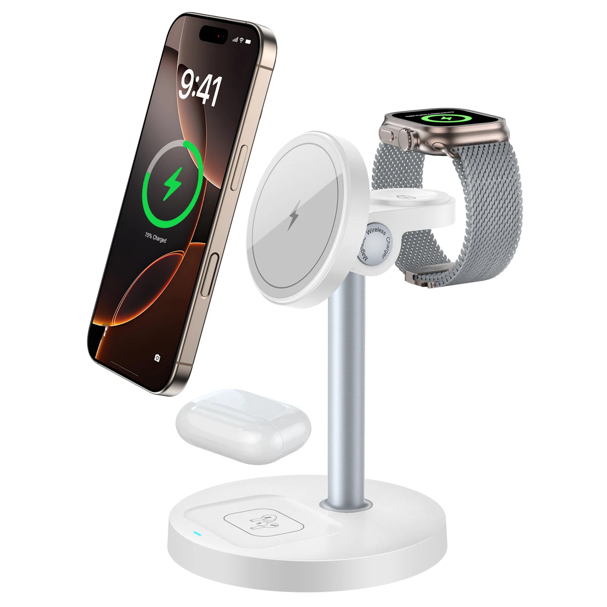 Three-in-One Magnetic Wireless Charging Stand