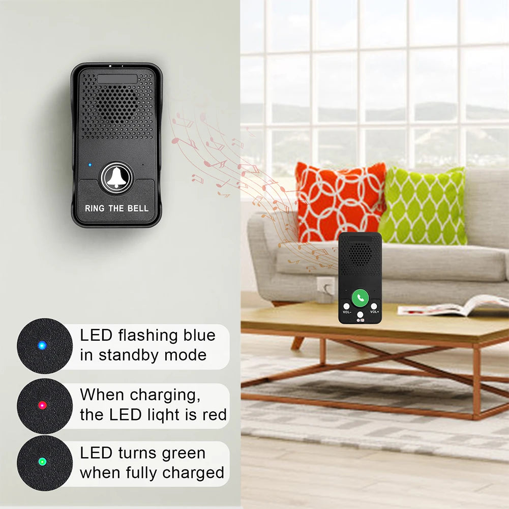 Wireless Intercom Doorbell with 2-Way Audio and 500m Range
