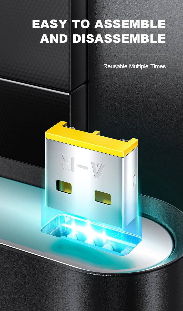 Zece blocări USB-A cu cheie de eliminare