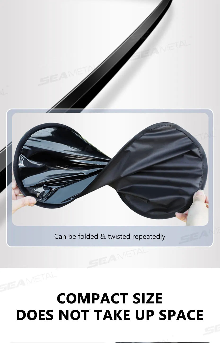 SEAMETAL Electrostatic Curtains for Car Side Window 4-Layer Sun Protection Cover Foldable Car Sun Shade 99.9% UV Ray Blocking