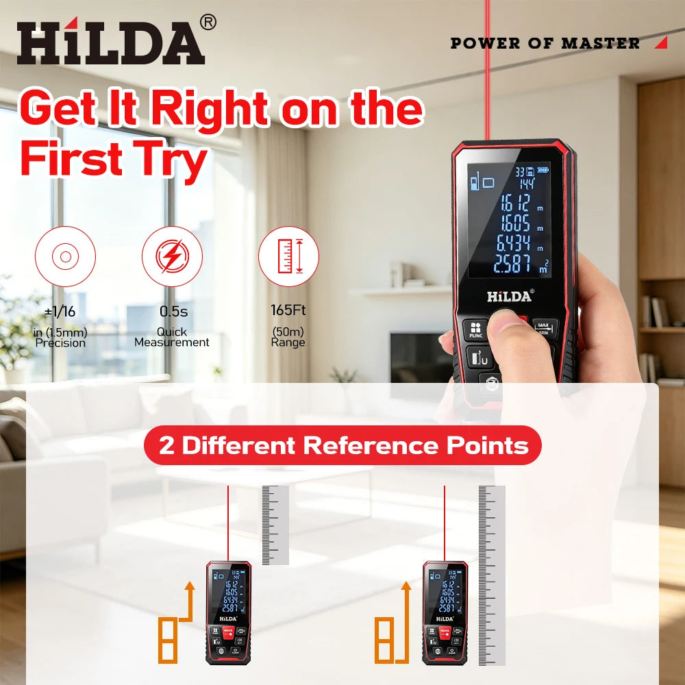 Digital Laser Distance Meter with Range Options