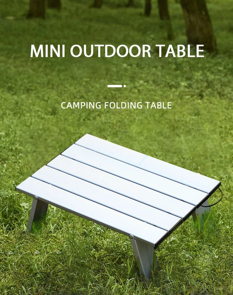 Lightweight Roll-Up Folding Outdoor Table for Camping and Picnic