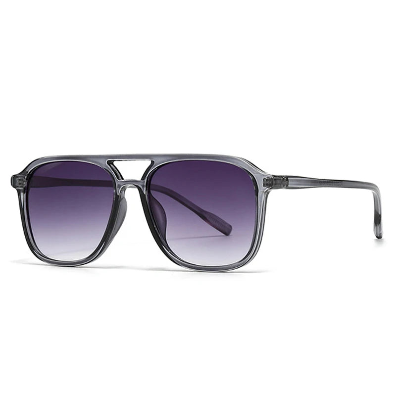 Óculos de sol retro quadrados SO&EI com ponte dupla, UV400