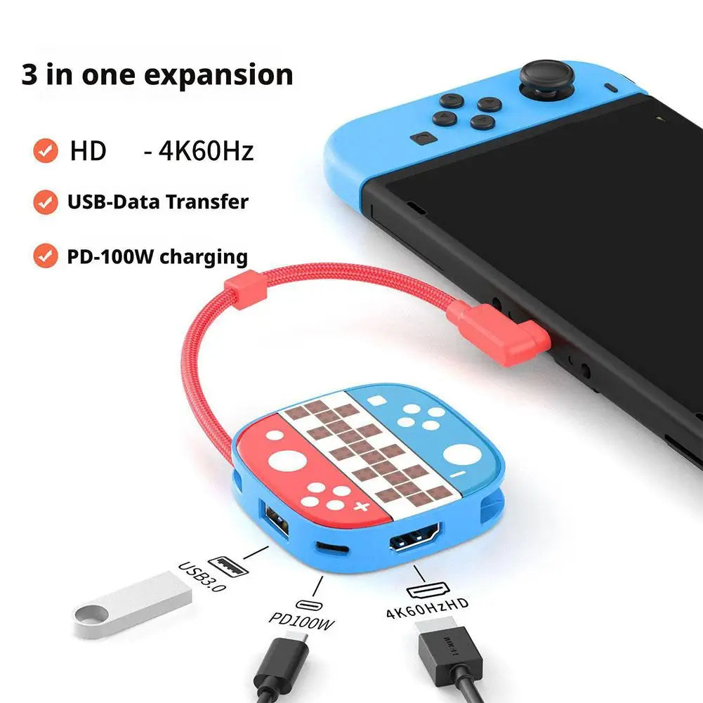Dokovací stanice USB-C 3 v 1 s HDMI, USB a PD