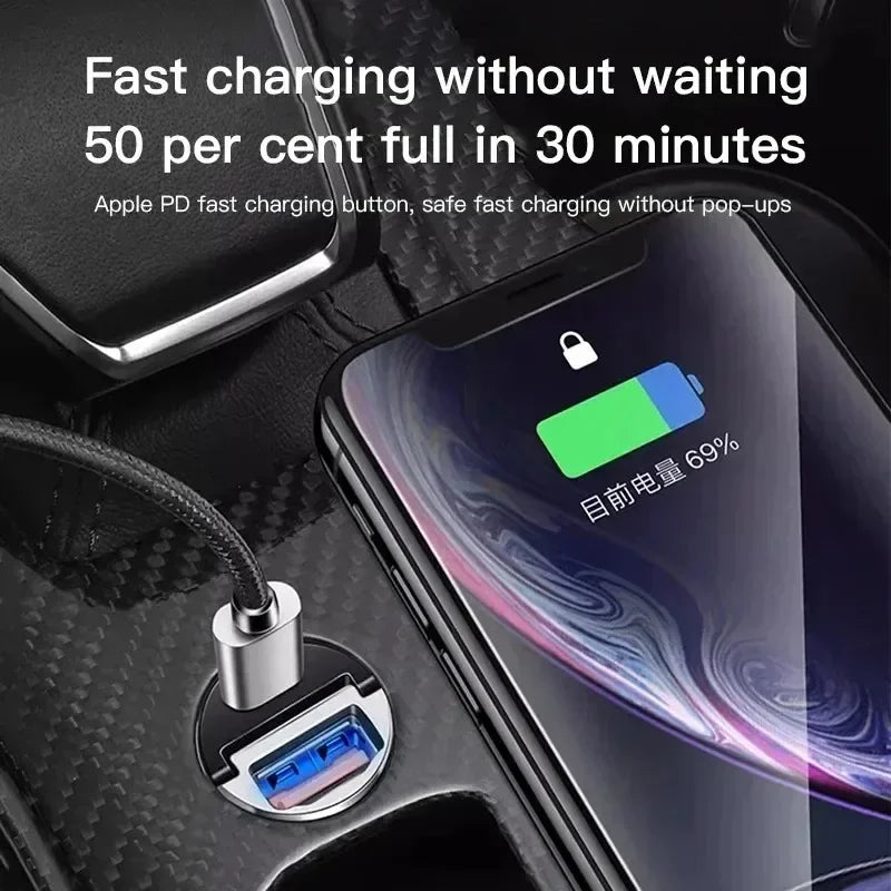 USB-C PD Car Charger for 12V and 24V Vehicles