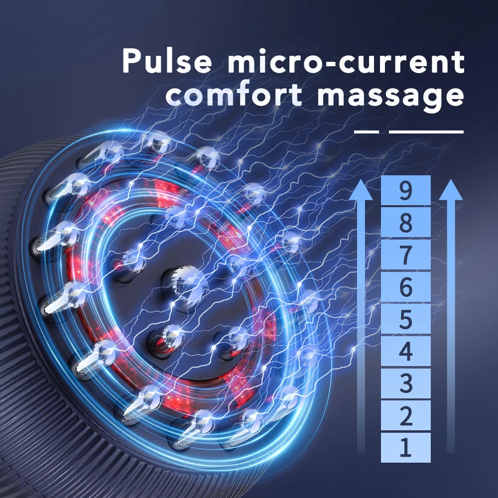 Elektrische Körpermassagebürste mit Wärme, Mikroströmen und Rotlicht