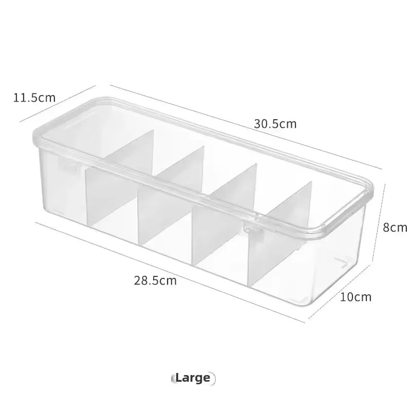 Transparent Cable and Card Organizer Case with Lid