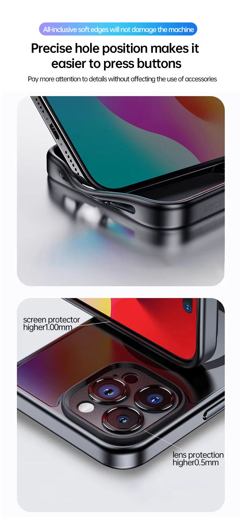 E-lnk NFC 3.7 Inches Screen Display Mob For IPhone 13 14 15 16 Wireless Transmission Screen Projection Phone Case