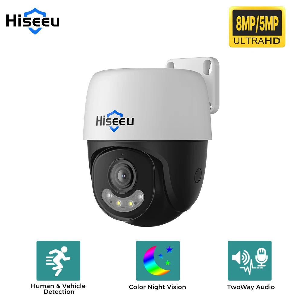 5MP/8MP POE PTZ IP Security Camera with Color Night Vision