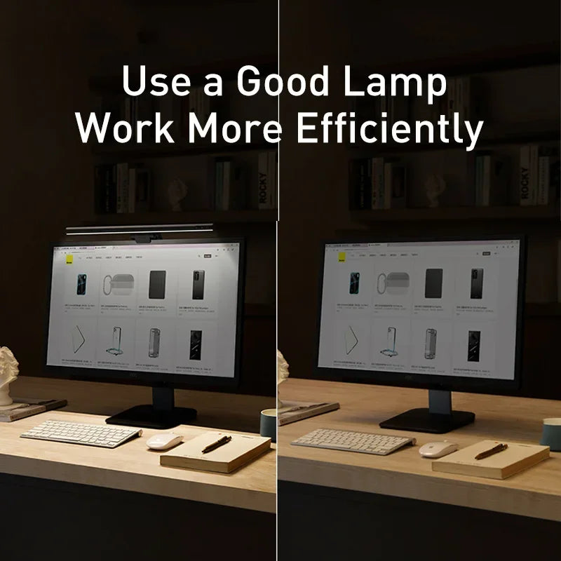 LED svetelný panel na monitor s nastaviteľnou farbou a dotykovým stmievacím ovládaním