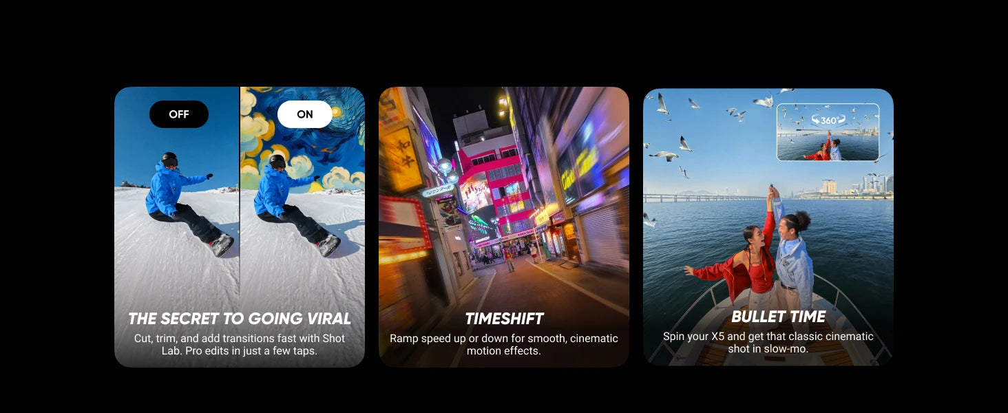 Insta360 X5 Camera 8K Waterproof 360° Action Cam