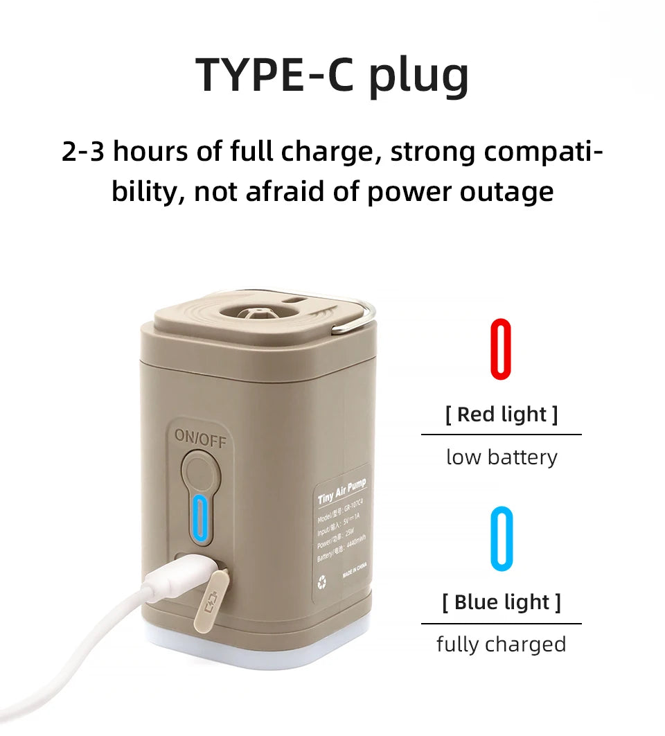 Mini pompe à air rechargeable avec lumière