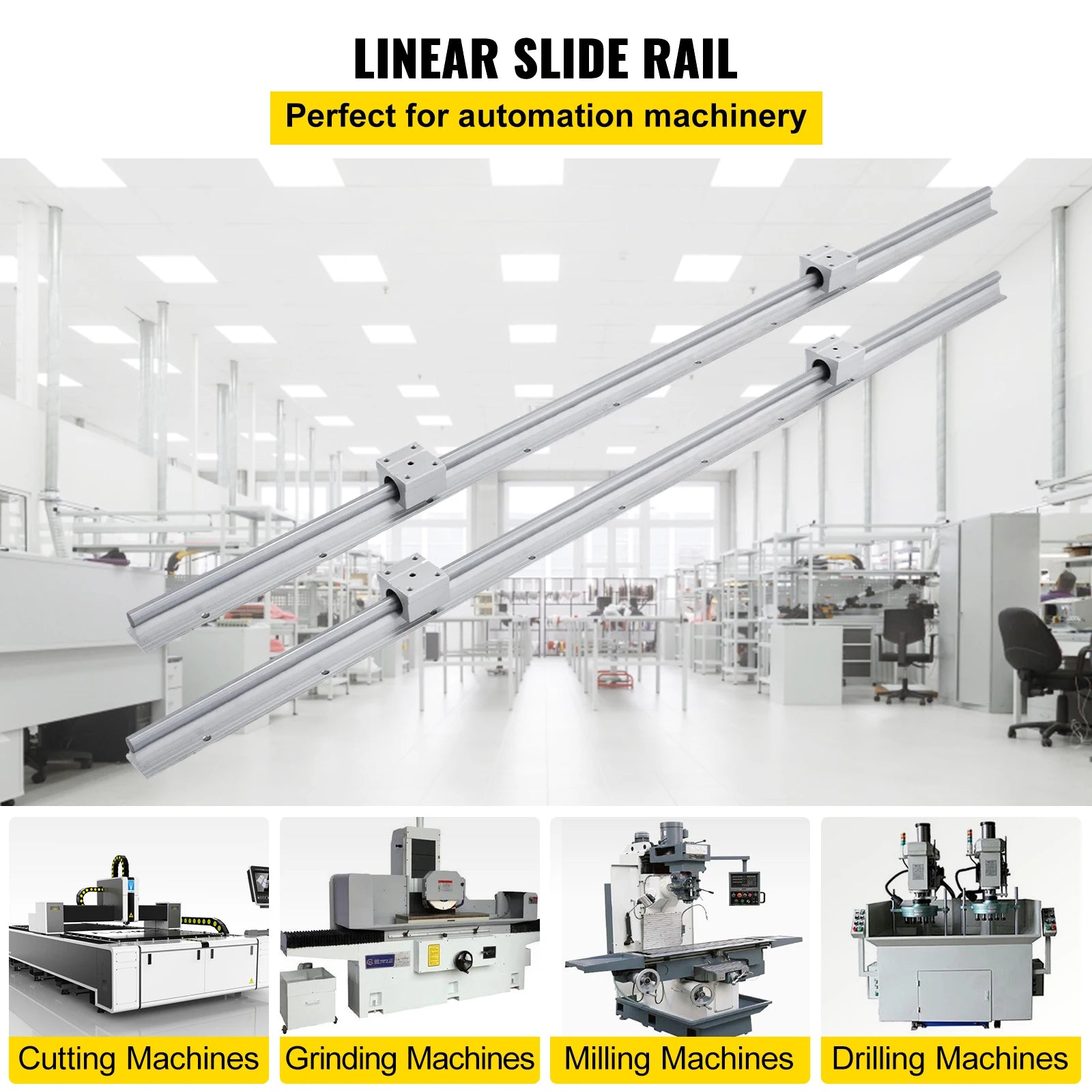 SBR12 lineaire railset 1000mm met 4 lagerblokken voor CNC