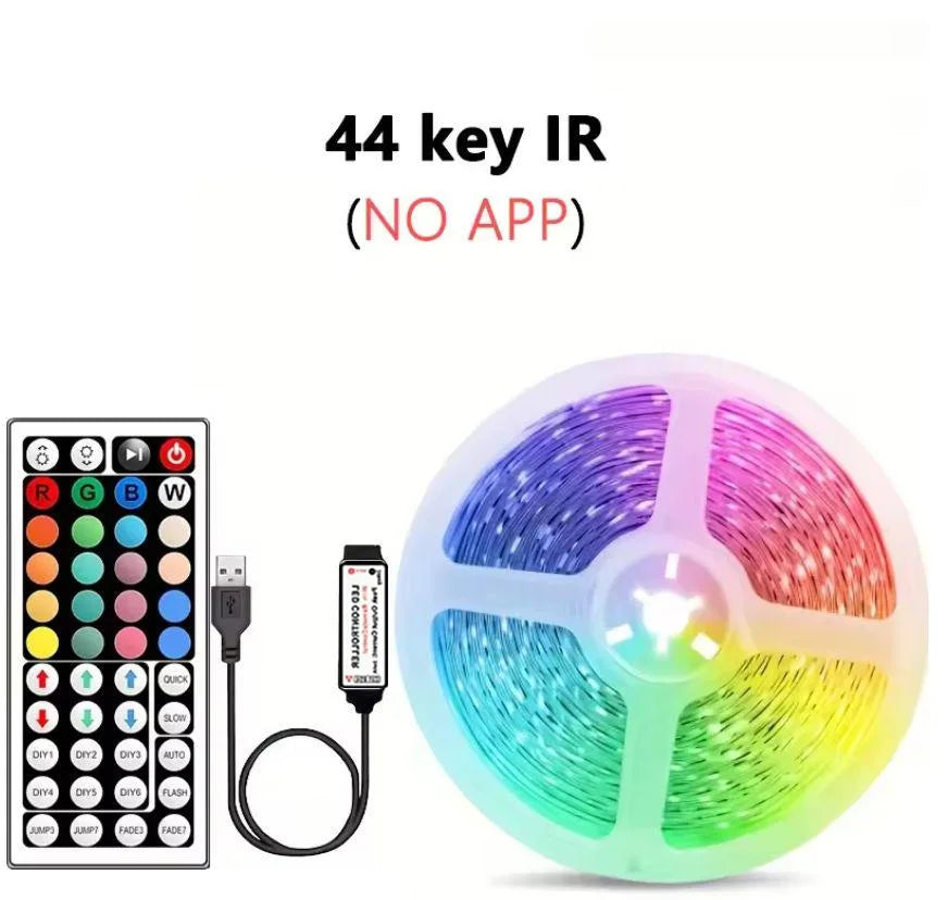 USB RGB LED Strip with Remote or Bluetooth Options