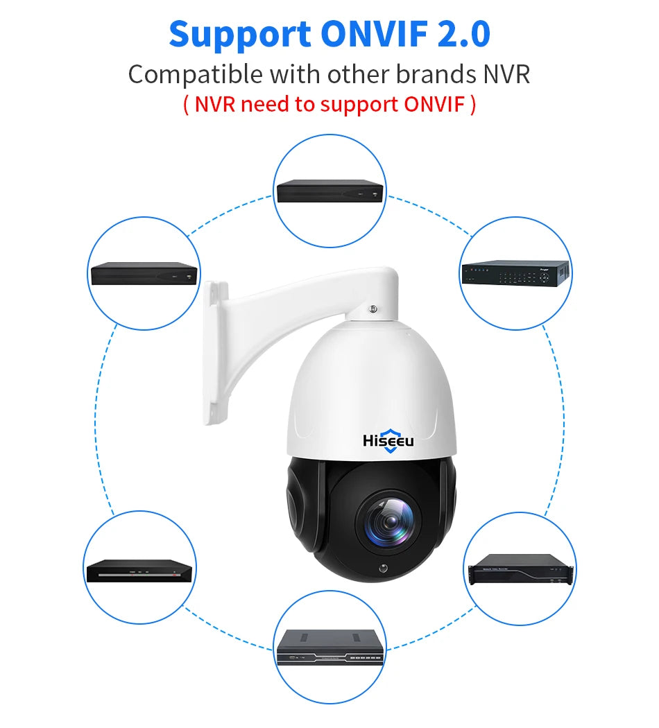 8MP PTZ PoE Outdoor Dome Camera 30X Optical Zoom