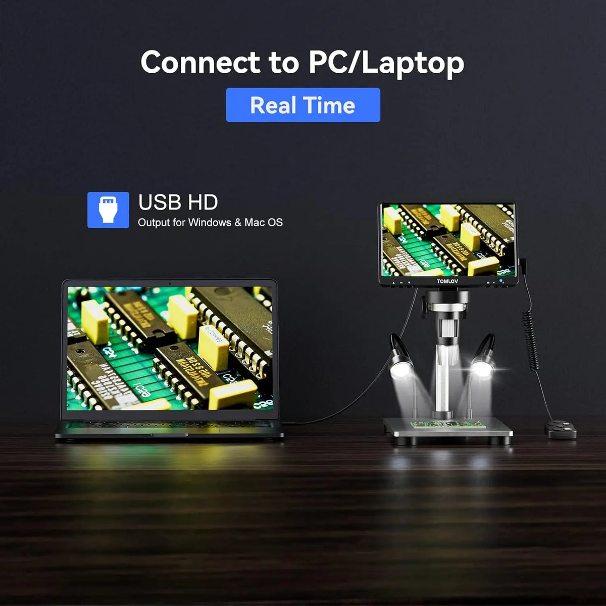 DM9 Digital Microscope with 7-Inch Display