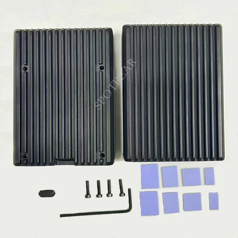 Boîtier en aluminium pour Raspberry Pi 5 avec dissipateurs thermiques