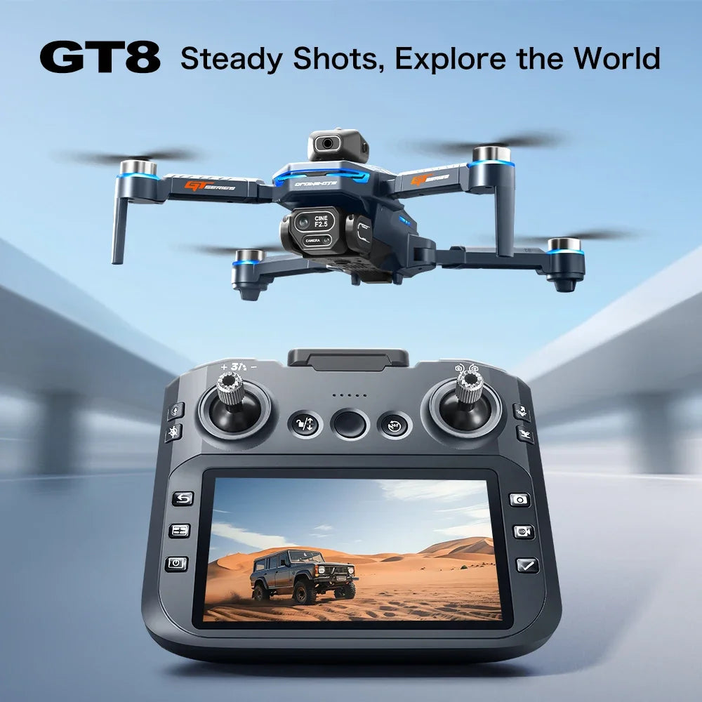 Lenovo GT8 8K Camera Drone with Screen, 3 Cameras & 3000m Range