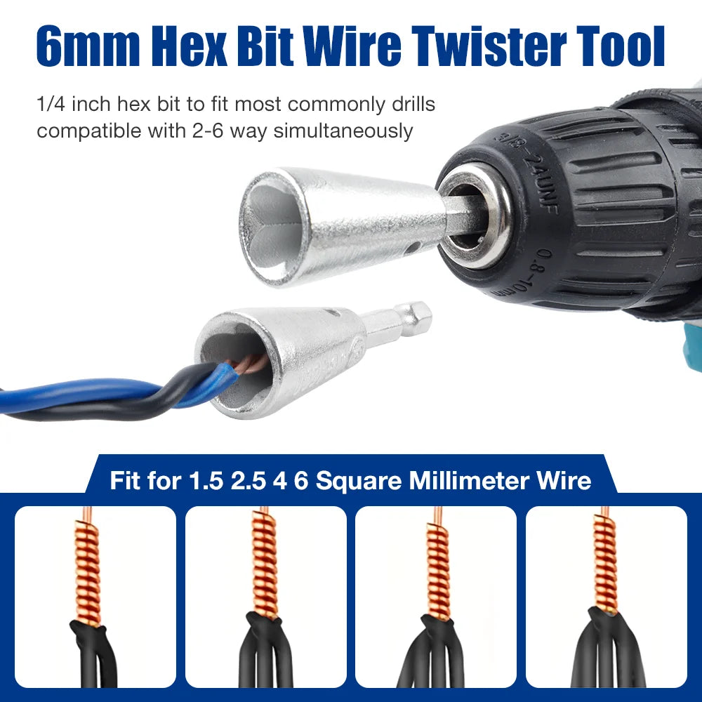 Three-Piece Drill Wire-Twisting and Stripping Kit