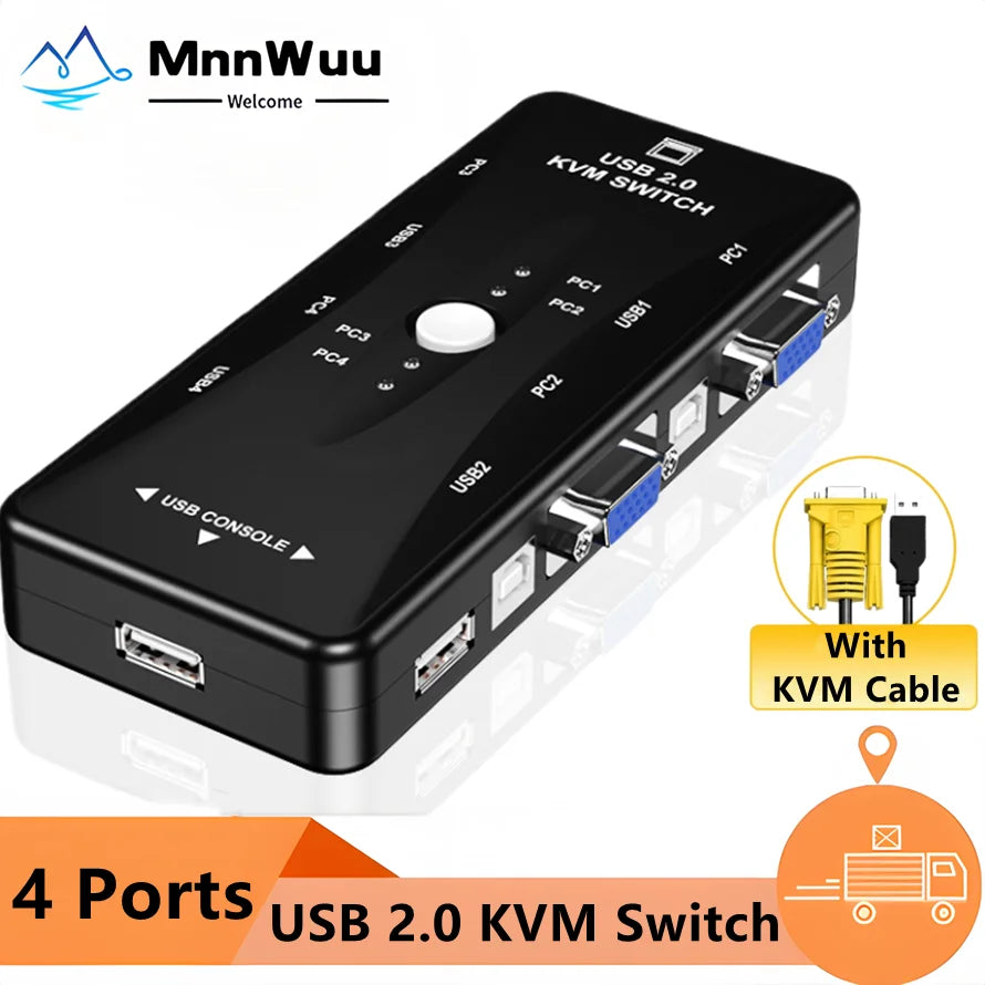 VGA USB KVM Switch - Two or Four Computers