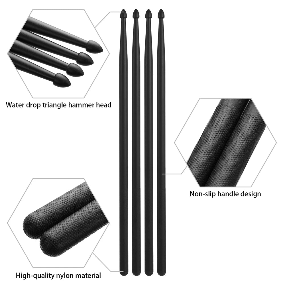1 paio Nuovi bastoncini per percussioni in nylon 5A, strumenti musicali, plastica, bastoncini per tamburo professionali