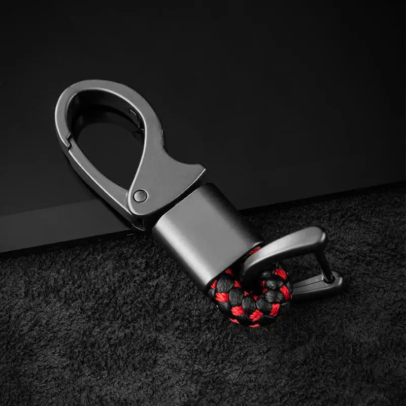 Creative Braided Rope Metal Keychain Durable Key Ring Pendant for Men Personalized Auto Car Key Holder Accessory