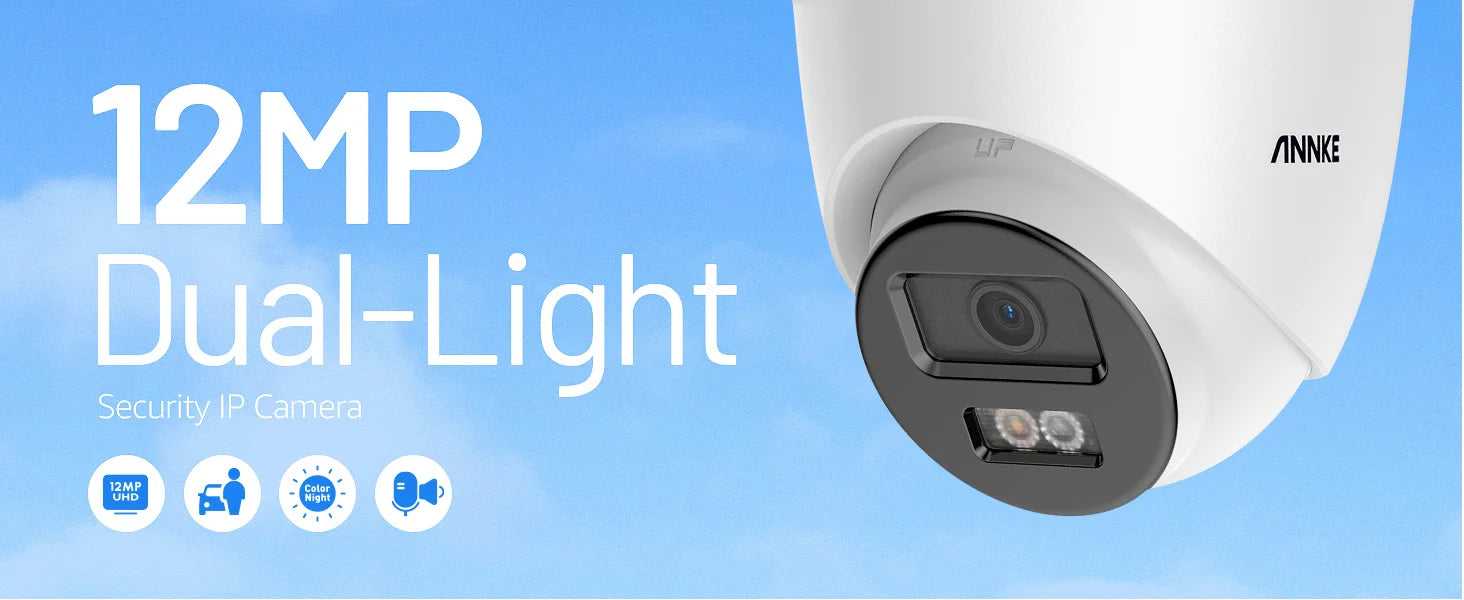 ANNKE 12MP Outdoor PoE Security Camera with Smart Dual Light