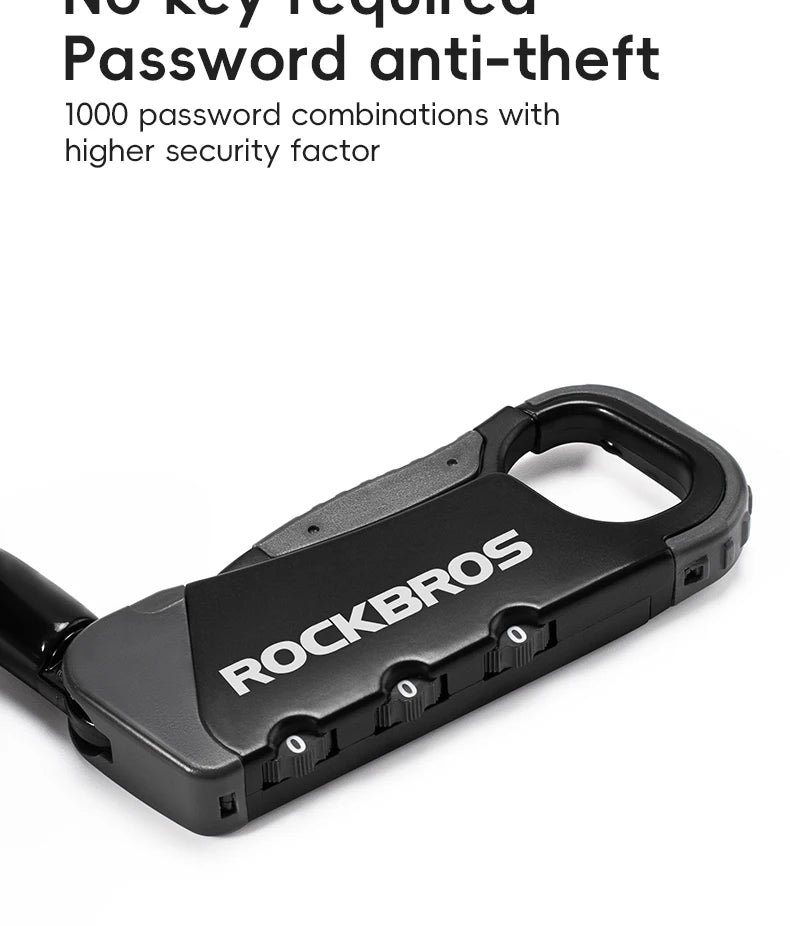 3-Digit Bicycle Cable Lock, 120cm Anti-Theft Lock
