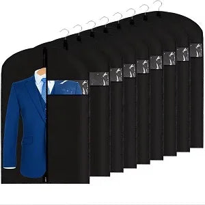 Clothes Hanging Dust Cover Wedding Dress Cover Suit Coat Storage Bag Transparent Fully Enclosed Clothes Cover With Zipper