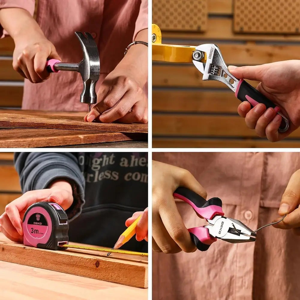 12V Cordless Pink Drill Set with 1.5Ah Battery and Tool Kit
