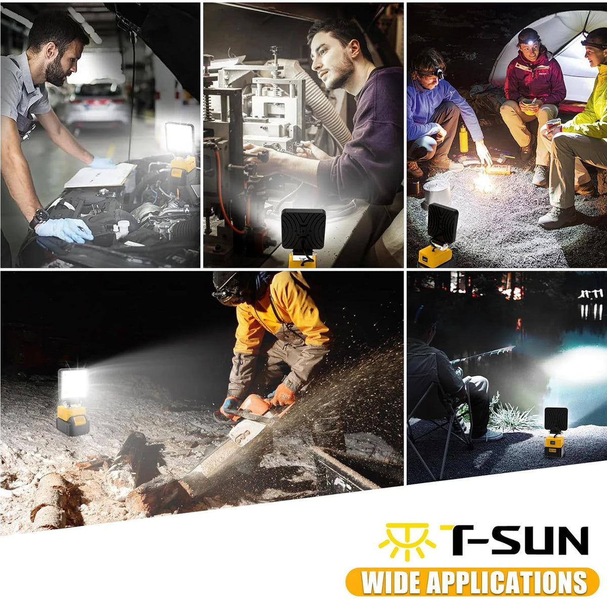 Luz de trabajo LED inalámbrica de 48 W - Batería no incluida