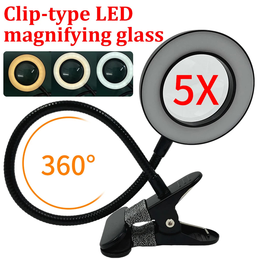 Lunettes loupe LED à clipser 5X