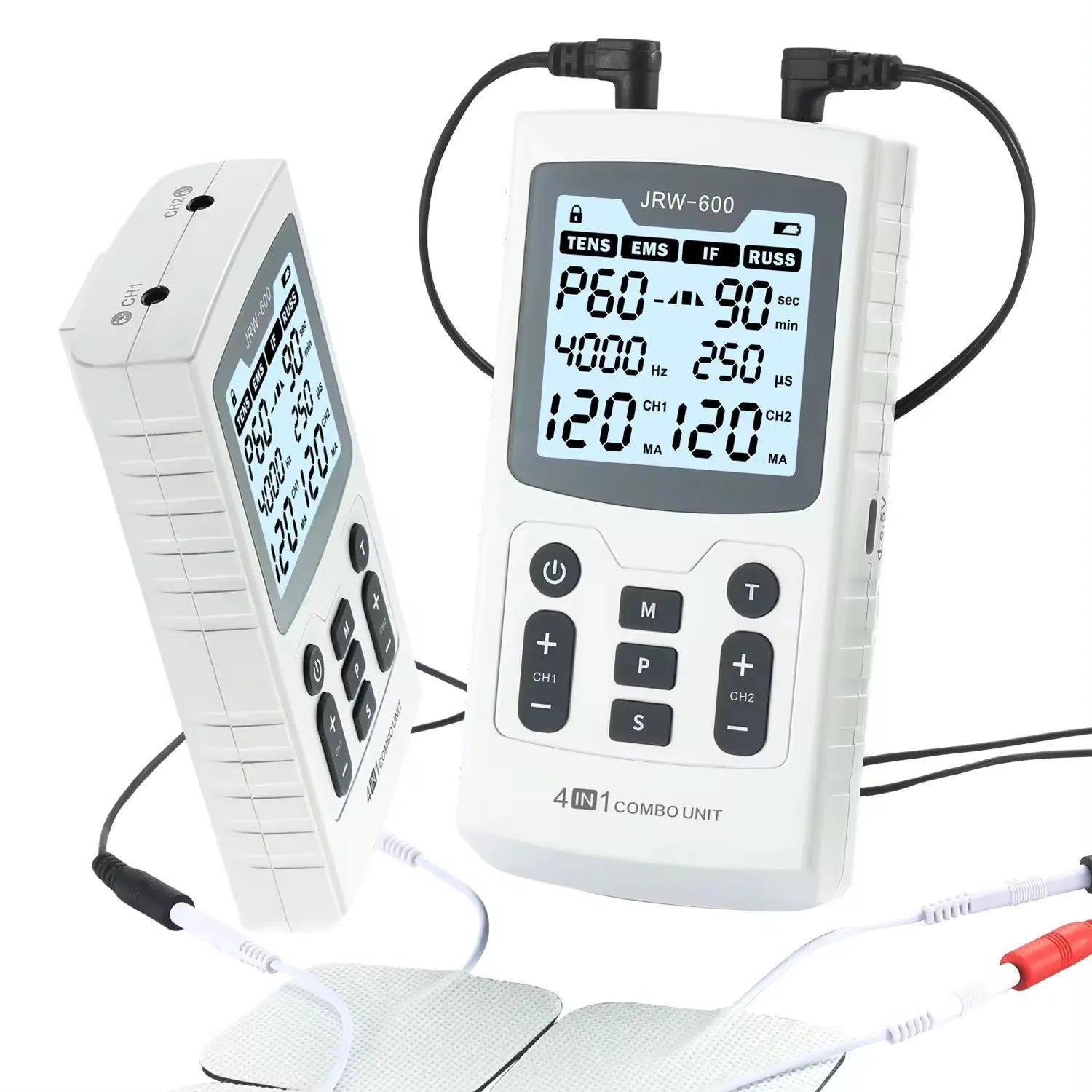 4 In 1 Electric Muscle Stimulator Interferential High-Frequency Physiotherapy Device EMS IFT RUSS TENS Pulse Electrostimulator
