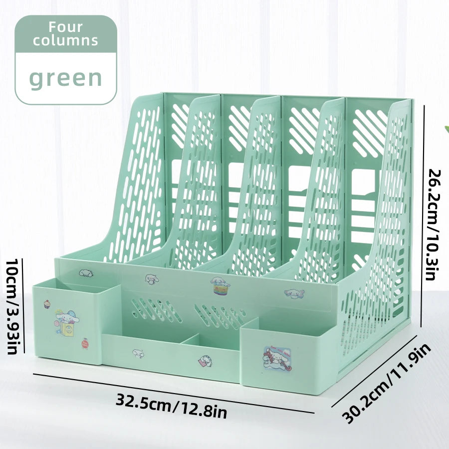Four-Section Desktop File and Document Organiser