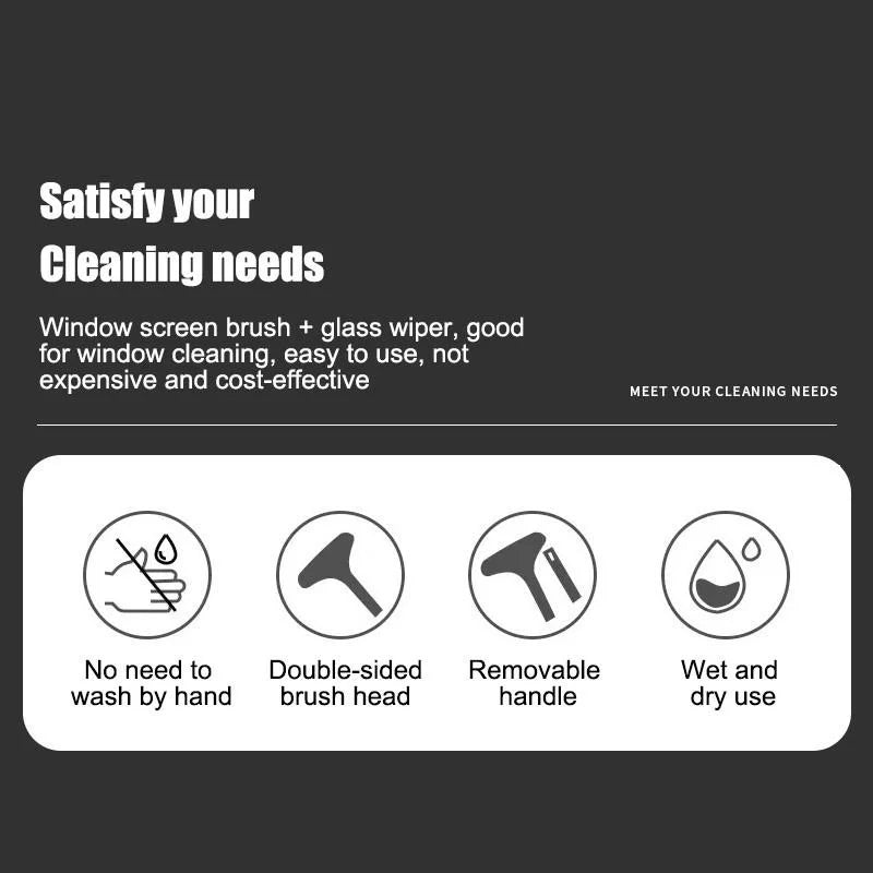 Handheld Window Screen Cleaning Brush