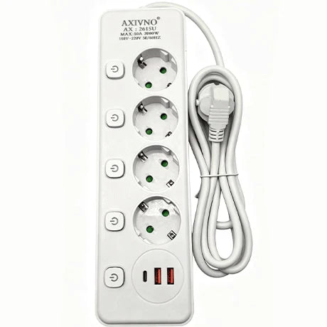 EU Extension Power Strip - Socket Options