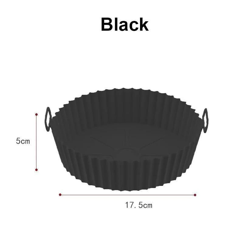 Gjenbrukbar silikonform til airfryer med sidehåndtak