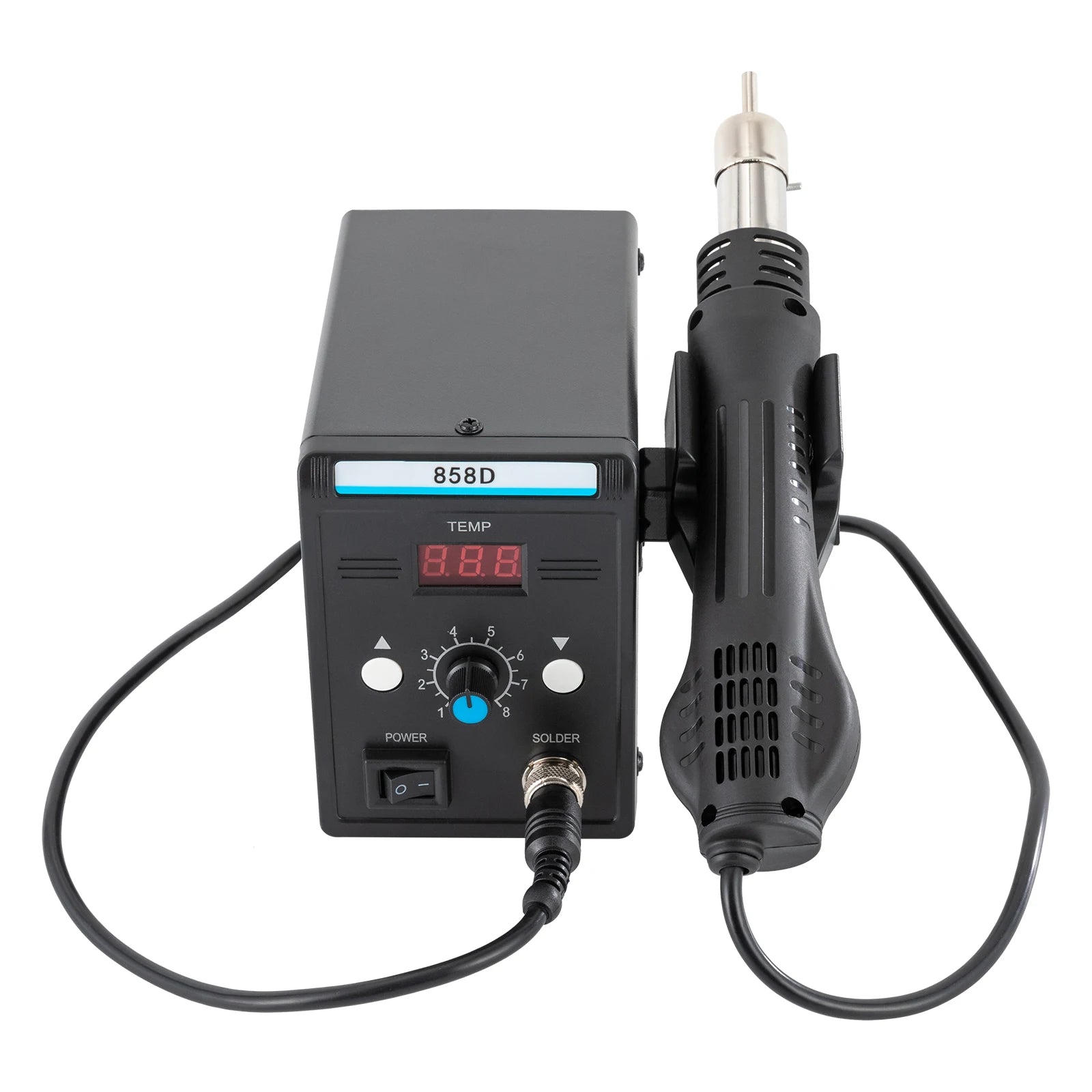 700W Hot Air Rework SMD Soldering Station With Heat Gun Set Temperature LED Screen Display For Electronics Repairs