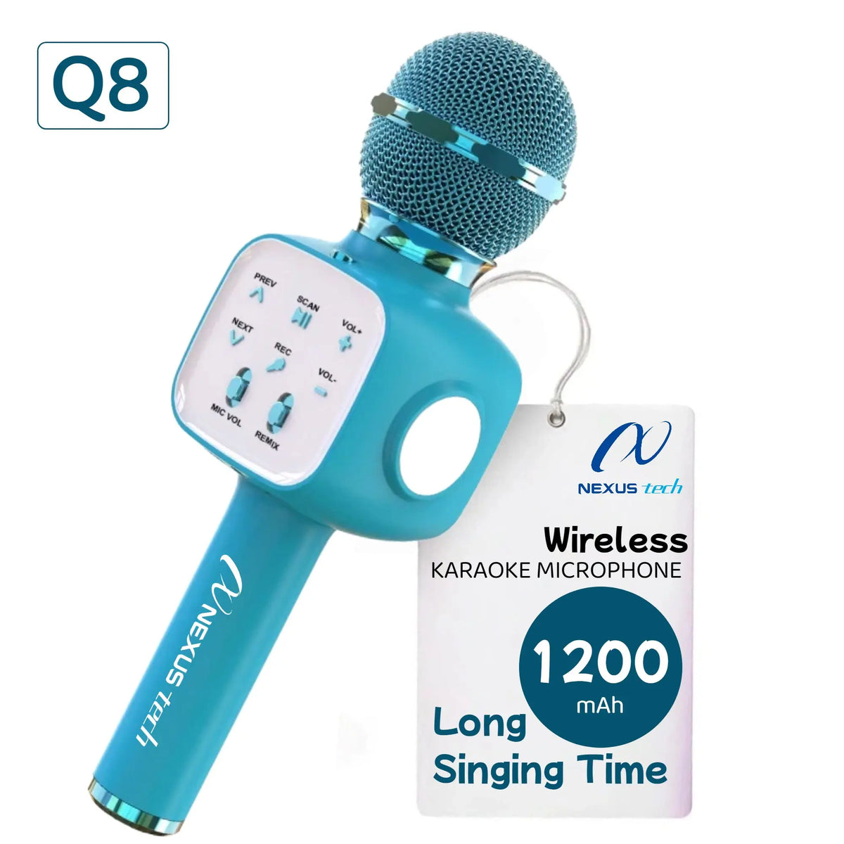 6-in-1 Karaoke Microphone with Bluetooth Speaker