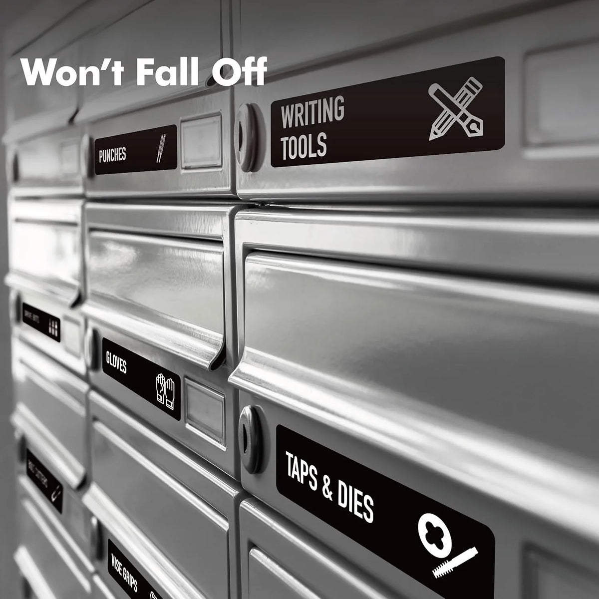 90 Toolbox Labels for Steel Drawers and Tool Chests