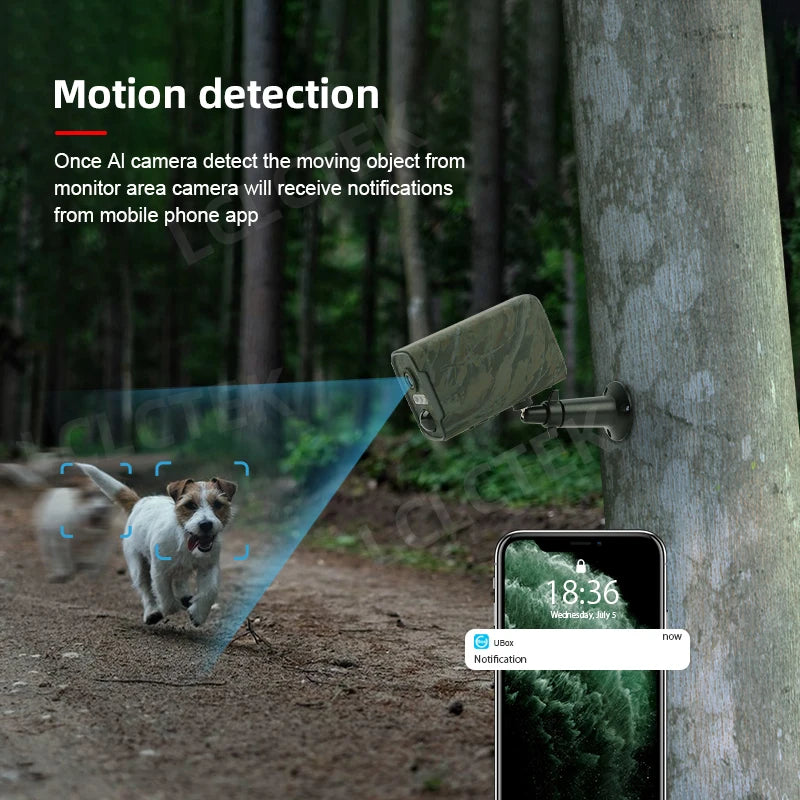 LCLCTEK 2K 4MP 4G SIM Card 940nm Trail Hunting Battery Powered Security Camera Outdoor PIR Wireless Surveillance CCTV Camera